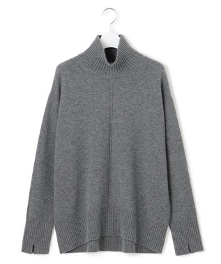 ICB L 【新色追加】ソフトカシミヤミックス ハイネックニット ミディアムグレー