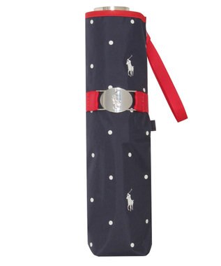 MOONBAT POLO RALPH LAUREN（ポロ ラルフローレン）晴雨兼用日傘 ドット 遮光率100% 遮熱 遮熱 UV ネイビー
