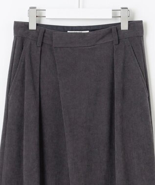 23区 【SLOW/一部店舗限定】ソフトコーデュロイ ワイドパンツ グレー系