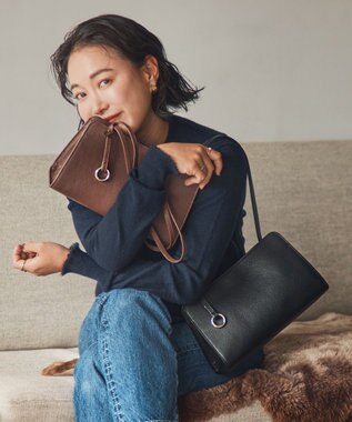 MORROW by thank 【石岡真実コラボ】NOAH ショルダーバッグ ダークブラウン