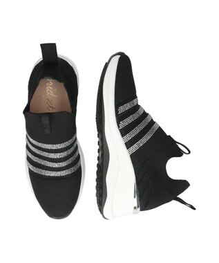 Bridget Birkin 【Bridget Birkin】ビジューニットヒールアップスニーカー ブラック雑材