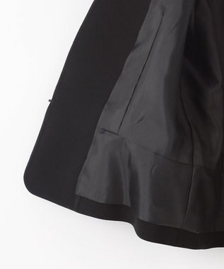 組曲 NOIR 【洗える】ウォッシャブルストレッチバックサテン ジャケット＋ワンピース ブラック系