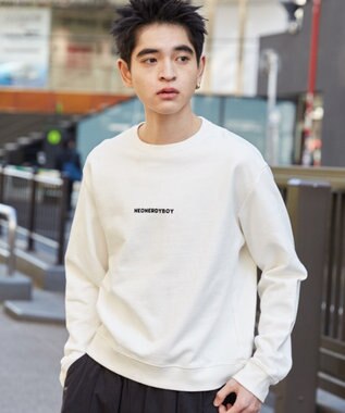 WEGO 【ユニセックス着用ITEM】THEBOYエルボーパッチクルーネックPO ホワイト