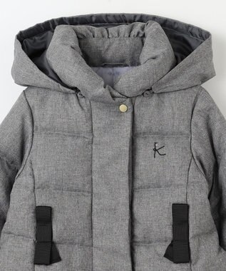 組曲 KIDS 【110-140㎝】ウールライク ダウンコート ライトグレー系
