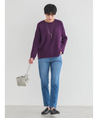 AMERICAN HOLIC バイパチ袖リブラグランニットプルオーバー Purple