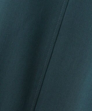 23区 L 【洗える】メリノウールサテン ワンピース グリーン系