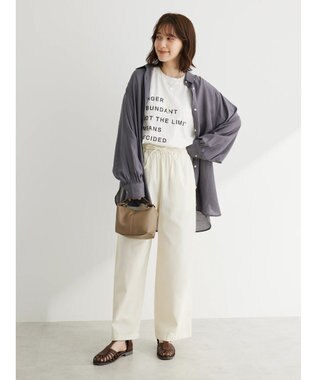 Green Parks レギュラーカラーシアーシャツ Charcoal Gray