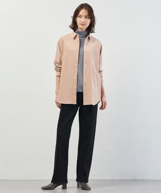 J.PRESS LADIES S 裏起毛ストレッチ デニム パンツ ブラック系