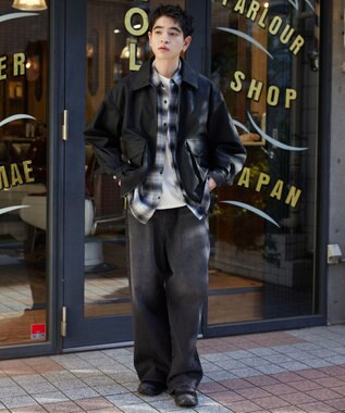 WEGO 【ユニセックス着用ITEM】PUダブルZIPフライトジャケット ブラック