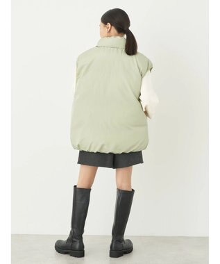 earth music&ecology パファーベスト Light Green