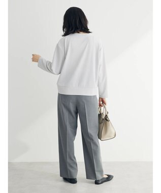 Green Parks カットジョーゼットドットボタンカーディガン Light Gray