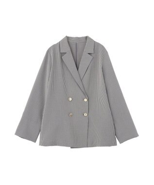 earth music&ecology 【予約】アソート金ボタンジャケット チェック