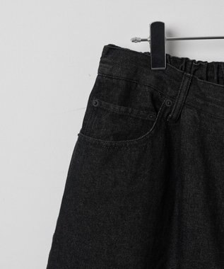 WEGO 【ウエストゴム/手洗い可】デニムバギーショーツ ブラック