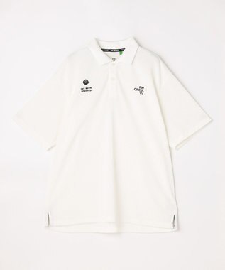 PW CIRCULUS 【MEN】ミニワッフル鹿の子ポロ ゴルフ ホワイト系