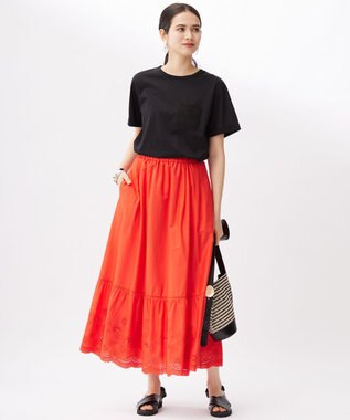 自由区 S 【カタログ掲載・洗える】クロッシェポケット Tシャツ ブラック