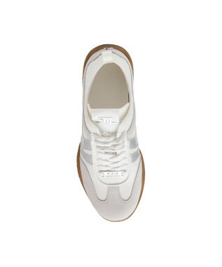 STEVE MADDEN BISCOTTI レトロコートニットスニーカー ホワイトシルバー