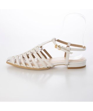 MODE ET JACOMO <carino>ポインテッドトゥグルカサンダル ホワイト