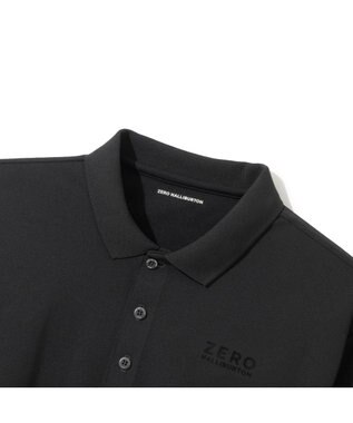 ZERO HALLIBURTON 【吸汗速乾・UVケア】鹿の子 ポロロングシャツ ZHG-A4A 1b 82851 ゴルフウェア ブラック