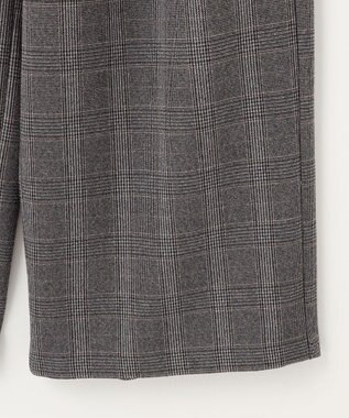 ANY 【洗濯機可/ウエストゴム】ウーリッシュ２タックワイドパンツ グレンチェック