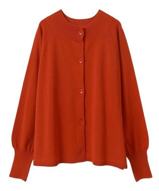 CRAFT STANDARD BOUTIQUE 洗える/UVカット/毛玉軽減 ファンクショナルニットカーディガン Orange