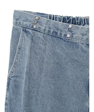 earth music&ecology タックホックデニムパンツ Light Indigo