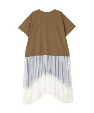 Green Parks ■ＷＩＴＨ　ＫＵＲＵＭＩ．Ｎ　レースレイヤードＴＥＥ Brown