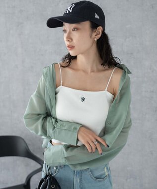 WEGO 【カップ付き/SMサイズ展開】nachumoreショートワンポイントキャミ オフホワイト