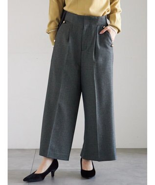 Te chichi ツイーディーワイドクロップトパンツ ネイビー