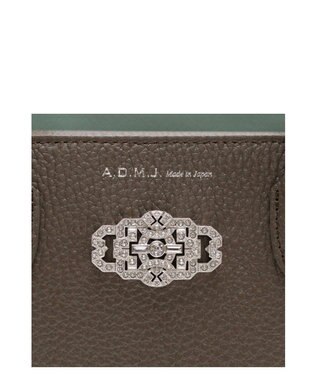 A.D.M.J. 【牛革】アールデコモチーフミニトート(Dカン+) アカスミ