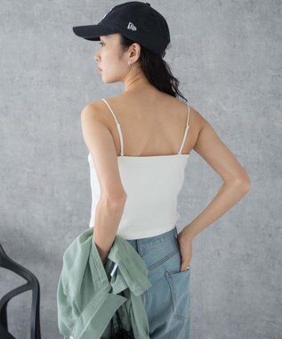 WEGO 【カップ付き/SMサイズ展開】nachumoreショートワンポイントキャミ オフホワイト