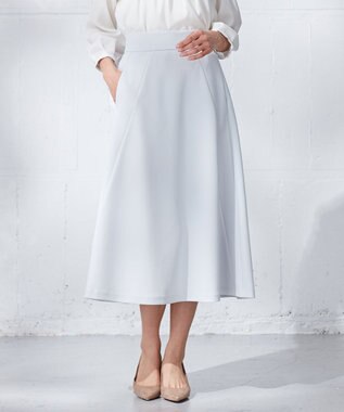  【セットアップ対応】ダブルクロスストレッチ フレアスカート