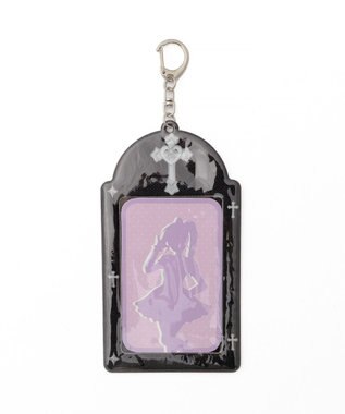 WEGO 【痛バ＆推し活グッズ】ラメクリアカラーモチーフカードホルダーキーホルダー ブラック