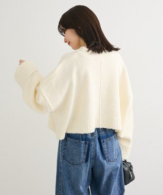 Green Parks ・Ｐｅｔｉｔ　Ｆｌｅｕｒ　ブークレワイドニット Off White