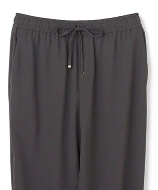 UNFILO L 【ウエストゴム】ライトジョーゼット ジョグパン チャコール