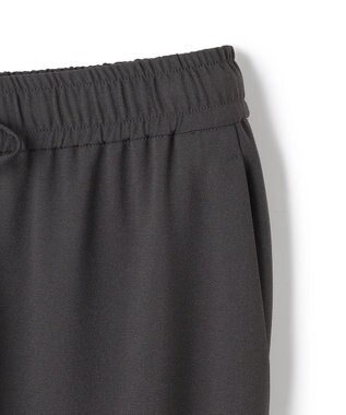 UNFILO L 【ウエストゴム】ライトジョーゼット ジョグパン チャコール