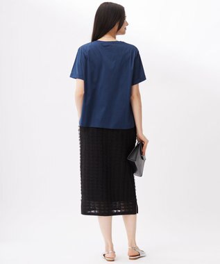 自由区 S 【カタログ掲載・洗える】クロッシェポケット Tシャツ コバルトブルー