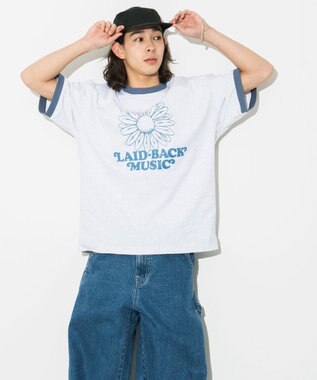 WEGO グラフィックリンガーBIG　T（S） ライトグレー