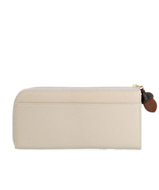 IBIZA アニマーダ　牛革　L字ファスナー長財布（フクロウ） ライトグレー