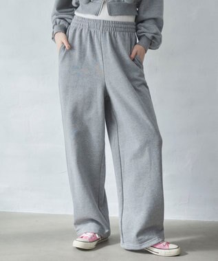 WEGO 【ウエストゴム/XSSMサイズ展開】スウェットワイドパンツ グレーその他