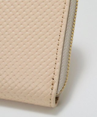 TOPKAPI 【TREASURE TOPKAPI】クロスエンボス レザー L字ファスナー 長財布 オフ