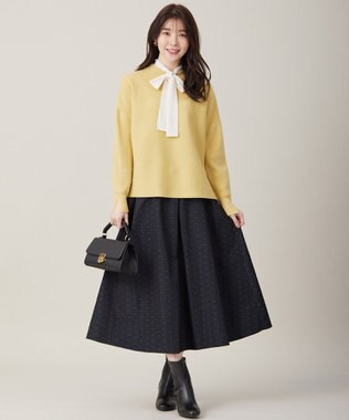 ANY SIS S 【洗える】ウキウキ ニット イエロー