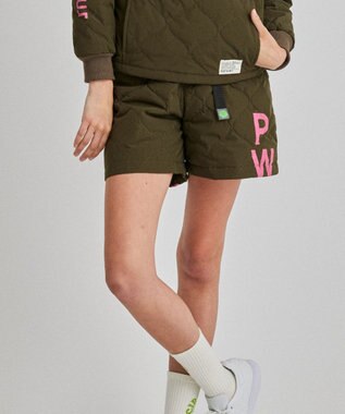 PW CIRCULUS 【WOMEN】ひょうたんキルティング中綿ショートパンツ カーキ系