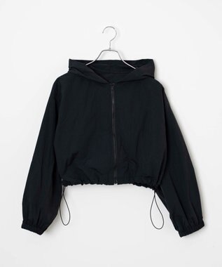 WEGO ショートナイロンブルゾン ブラック