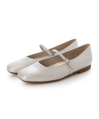 ing <ing>【サスティナブル】スクエアトゥメリージェーンパンプス シルバー