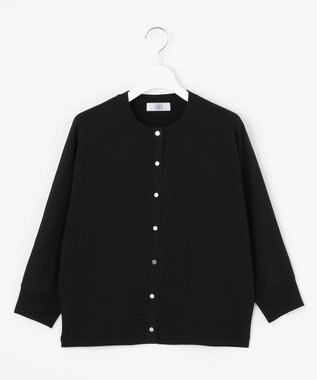 J.PRESS LADIES S 【洗える】レーヨンストレッチ カーディガン ブラック系