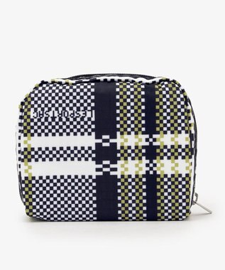 LeSportsac SQUARE COSMETIC/ピクセルスクランブルチェック ピクセルスクランブルチェック
