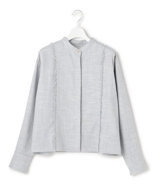 ICB L ライトスラブツイード シャツジャケット ライトデニムミックス