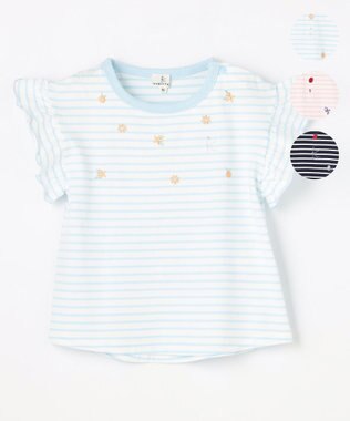 組曲 KIDS 【80-100㎝】 フルーティーボーダーTシャツ