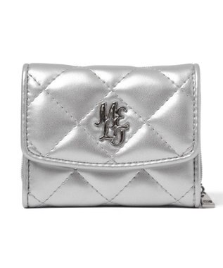 WEGO メタルロゴキルティングウォレット シルバー