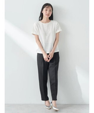 earth music&ecology ジャガードレースプルオーバー Ivory